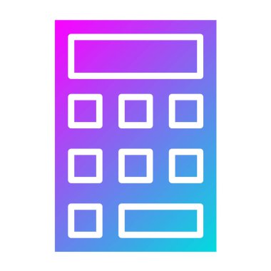 Hesap Makinesi Vektör Simgesi Tasarım İllüstrasyonu