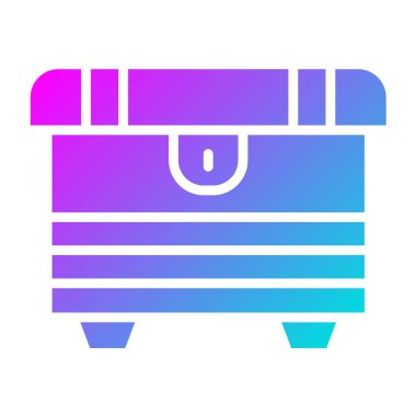 Hazine Kutusu Vektör Simgesi Tasarım İllüstrasyonu