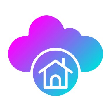 Akıllı Ev Vektörü Simgesi Tasarım İllüstrasyonu