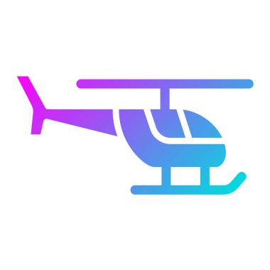 Helikopter Vektör Simgesi Tasarım İllüstrasyonu