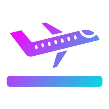 Kalkış Vektörü Simgesi Tasarım İllüstrasyonu