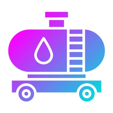 Petrol Tankı Vektör Simgesi Tasarım Çizimi
