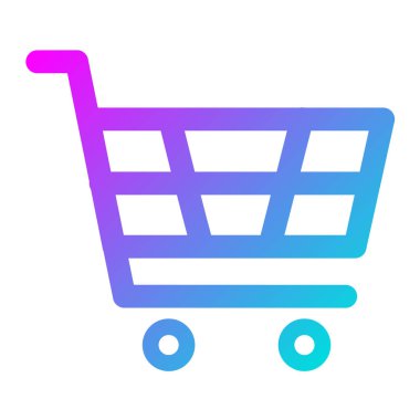 Alışveriş arabası Vektör Simgesi Tasarım İllüstrasyonu