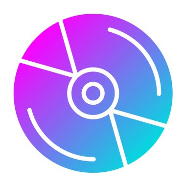 Cd Vektör Simgesi Tasarım İllüstrasyonu