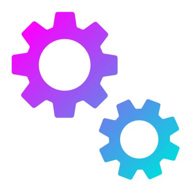 Ayarlar Vektör Simgesi Tasarım İllüstrasyonu