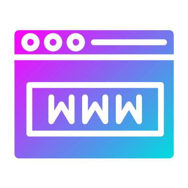 Www Vektör Simgesi Tasarım İllüstrasyonu