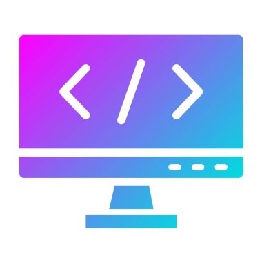 Kodlama Vektörü Simgesi Tasarım İllüstrasyonu