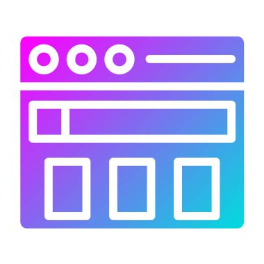 Web Sitesi Vektör Simgesi Tasarım İllüstrasyonu