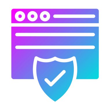 Güvenlik Vektörü Simgesi Tasarım İllüstrasyonu