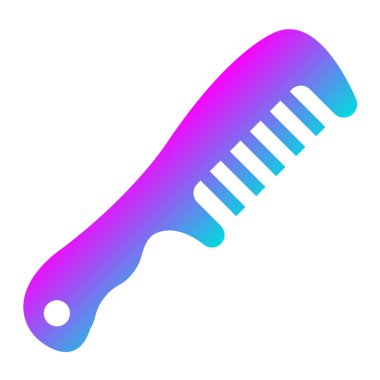 Saç Tarak Vektörü Simgesi Tasarım İllüstrasyonu