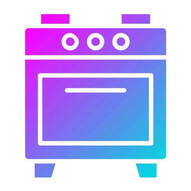 Fırın Vektörü Simgesi Tasarım İllüstrasyonu