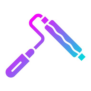 Boya Roller Vector Simgesi Tasarım İllüstrasyonu