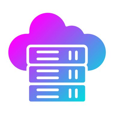 Veritabanı Vektör Simgesi Tasarım İllüstrasyonu