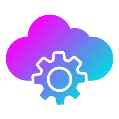 Cogwheel Vektör Simgesi Tasarım İllüstrasyonu