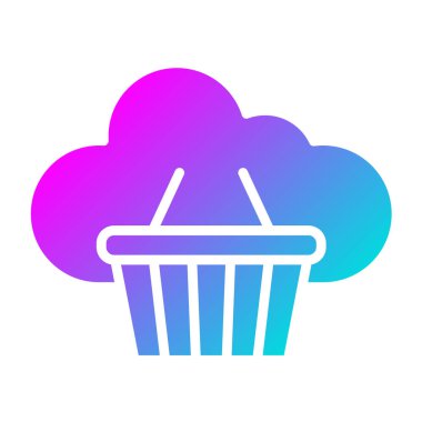 Sepet Vektörü Simgesi Tasarım İllüstrasyonu