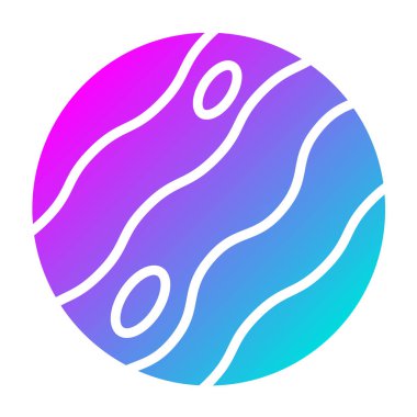 Uranüs Vektör Simgesi Tasarım İllüstrasyonu