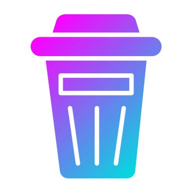 Çöp Vektörü Simgesi Tasarım İllüstrasyonu