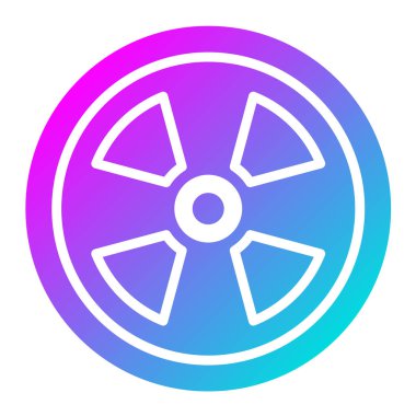 Nükleer Vektör Simgesi Tasarım İllüstrasyonu