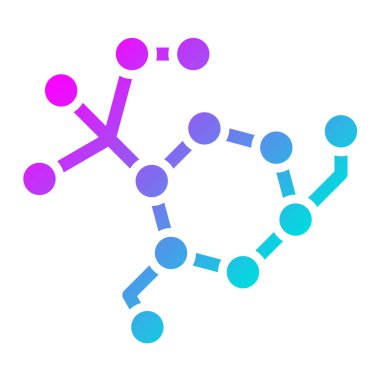 Molekül Vektör Simgesi Tasarım İllüstrasyonu