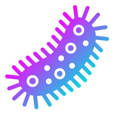 Bakteri Vektörü Simgesi Tasarım İllüstrasyonu