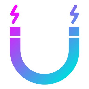 Magnet Vektör Simgesi Tasarım Çizimi