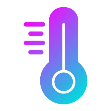 Termometre Vektör Simgesi Tasarım İllüstrasyonu