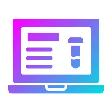 Laptop Vektör Simgesi Tasarım Çizimi