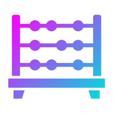 Abaküs Vektör Simgesi Tasarım Çizimi