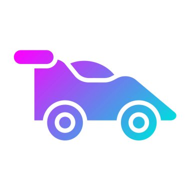 Araba Vektörü Simgesi Tasarım İllüstrasyonu