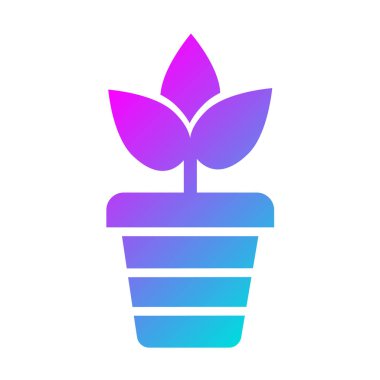 Bitki Vektörü Simgesi Tasarım İllüstrasyonu