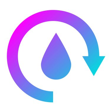 Su döngüsü Vektör Simgesi Tasarım Çizimi