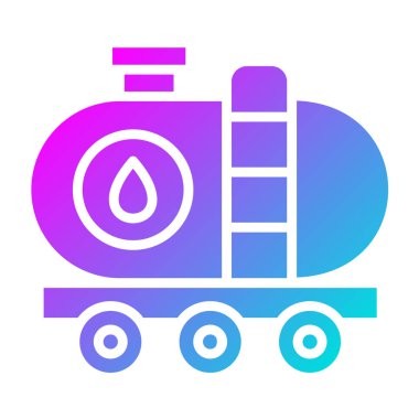 Tank vagonu Vektör Simgesi Tasarım İllüstrasyonu