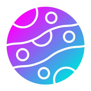 Gezegen Vektörü Simgesi Tasarım Çizimi