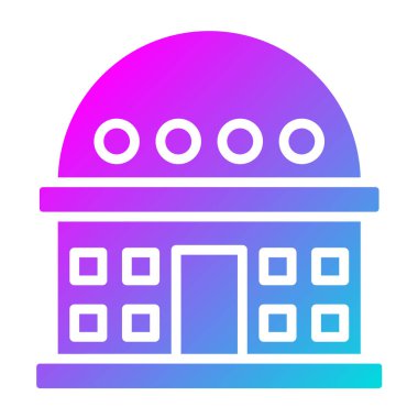 Planetaryum Vektör Simgesi Tasarım İllüstrasyonu