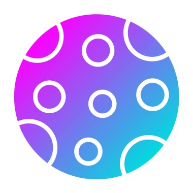 Dolunay Vektör Simgesi Tasarım Çizimi