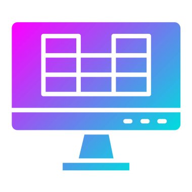 Sütun Vektörü Simgesi Tasarım İllüstrasyonu
