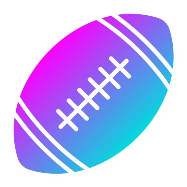 Rugby Vektör Simgesi Tasarım İllüstrasyonu