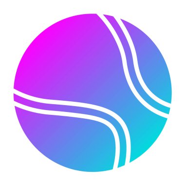 Tenis topu Vektör Simgesi Tasarım İllüstrasyonu