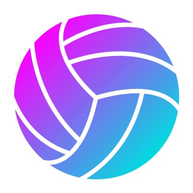 Voleybol Vektör Simgesi Tasarım Çizimi