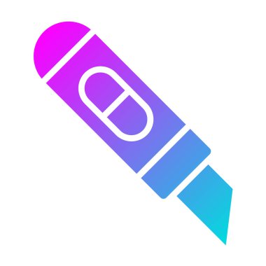 Kesici Vektör Simgesi Tasarım İllüstrasyonu