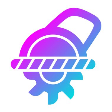 Dairesel Testere Vektör Simgesi Tasarım İllüstrasyonu