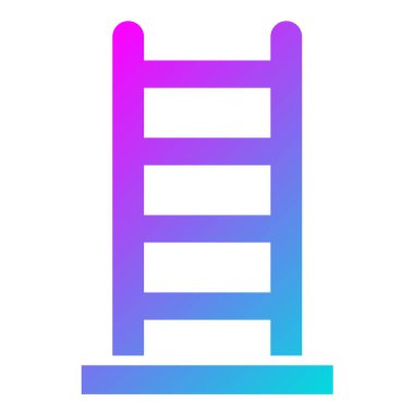 Merdiven Vektörü Simgesi Tasarım İllüstrasyonu