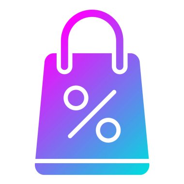 Alışveriş Torbası Vektör Simgesi Tasarımı İllüstrasyonu