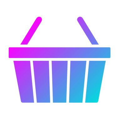 Alışveriş sepeti Vektör Simgesi Tasarım Çizimi