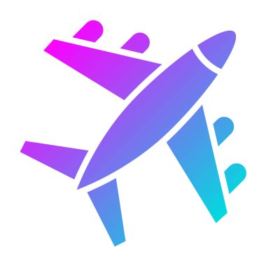 Uçak Vektör Simgesi Tasarım İllüstrasyonu