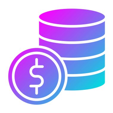 Dolar Vektörü Simgesi Tasarım İllüstrasyonu