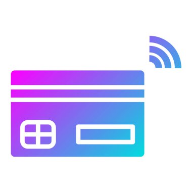 Kredi Kartı Vektör Simgesi Tasarım İllüstrasyonu