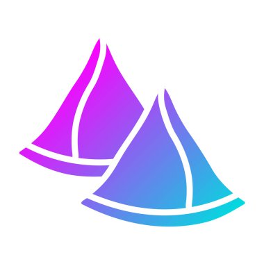 Samosa Vektör Simgesi Tasarım İllüstrasyonu