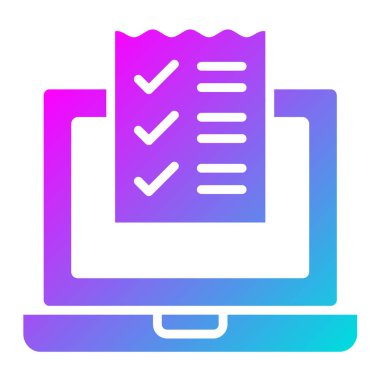 Öge listesi Vektör Simgesi Tasarım İllüstrasyonu