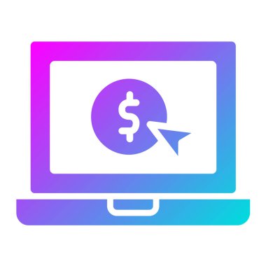 Tıklama başına ödeme Vektör Simgesi Tasarım İllüstrasyonu